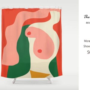 Abstract Woman Body Shower Curtain, Waterproof And Washable Shower Curtain For Bathtub, Modern Art Bathroom Decor