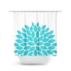Aqua Flower Shower Curtain, Aqua Bathroom Decor, Floral Bathroom, Aqua And White Bathroom, Farmhouse Bathroom, Farmhouse Decor