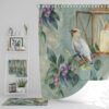 Bird Floral Shower Curtain Bathroom Decor