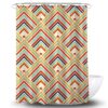 Blue Red Vintage Geometry Line Shower Curtain, Diamond Arrow Bathroom Curtain, Home Bath Decor Accessories