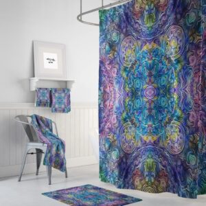 Boho Abstract Shower Curtain for Bathroom Decor, Home Decor
