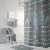Boho Elephant Shower Curtain for Bathroom Decor, Home Decor