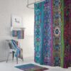 Boho Hippie Shower Curtain Retro Abstract