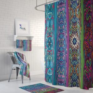 Boho Hippie Shower Curtain Retro Abstract