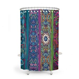 Boho Hippie Shower Curtain Retro Abstract
