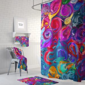 Boho Hippie Shower Curtain for Bathroom Decor, Home Decor