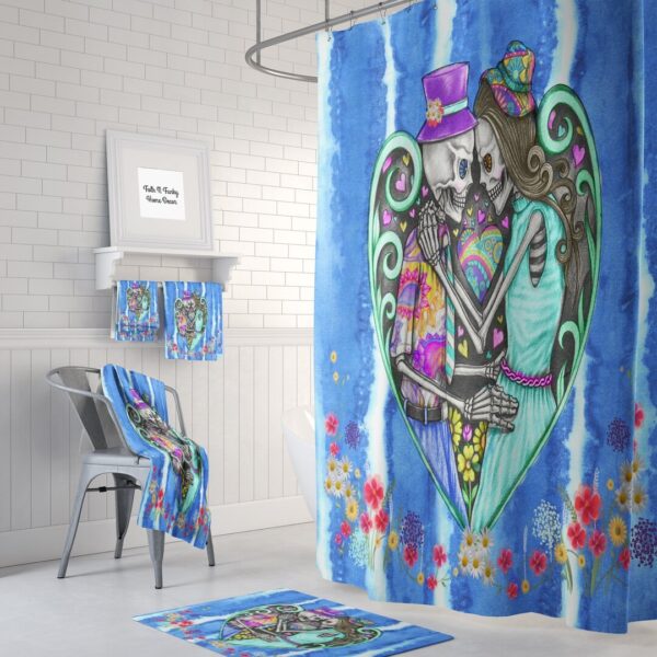 Boho Skull Shower Curtain for Bathroom Decor, Home Decor