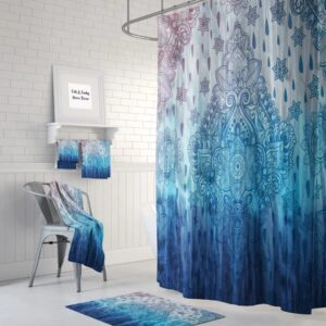 Boho Tie Dye Shower Curtain for Bathroom Decor, Home Decor