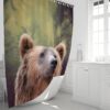 Brown Bear Shower Curtain for Bathroom Decor, Home Decor