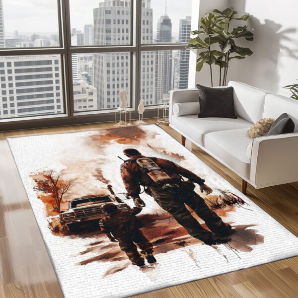 Celebrate Heroes: Custom Firefighter Carpets for Dad and Son, Firefighter Rugs for Living Room Bedroom, Firefighter Rectangular Rugs Full Size FR109