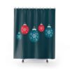 Christmas Holiday Ornament Shower Curtain