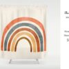 Colorful Rainbow Shower Curtain, Waterproof And Washable Shower Curtains For Bath Bath Decor