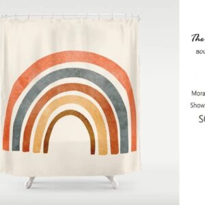 Colorful Rainbow Shower Curtain, Waterproof And Washable Shower Curtains For Bath Bath Decor