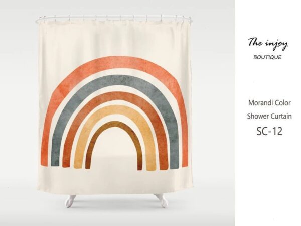 Colorful Rainbow Shower Curtain, Waterproof And Washable Shower Curtains For Bath Bath Decor