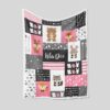 Custom Baby Blanket - Personalized Name Nursery Quilt Bedding Set