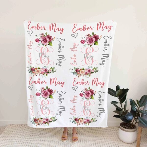 Custom Kid Quilt Blanket - Personalized Name Baby Bedding Set