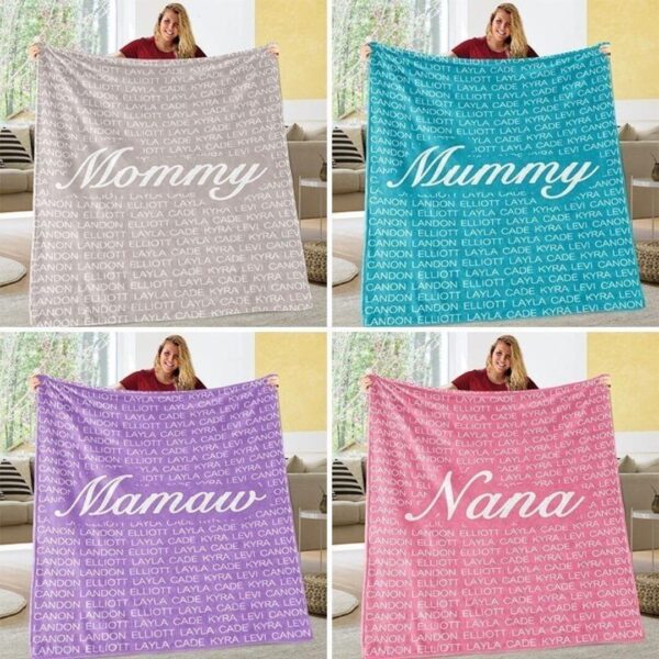 Custom Kids Blankets - Personalized Family Name Blanket