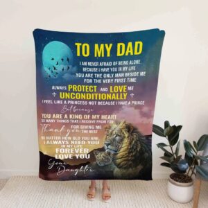Custom Lion Quilt Blanket Bedding Set For Father - Bedroom Decor
