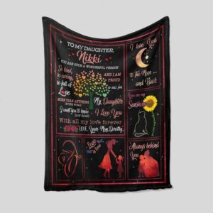 Custom Name Dad Quilt Blanket For Daughter From Mother - Great Gifts for Family