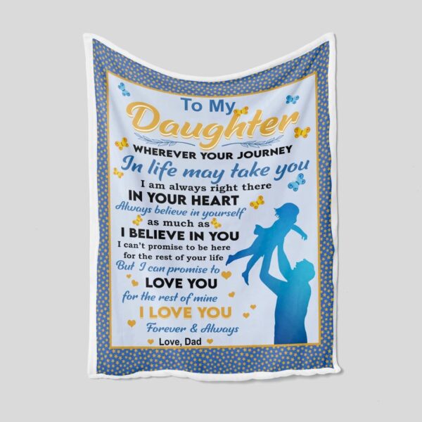 Custom Name Dad Quilt Blanket For Daughter - Great for Home Decoration
