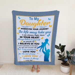 Custom Name Dad Quilt Blanket For Daughter - Great for Home Decoration