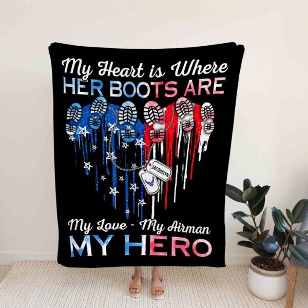 Custom Name Soldier Quilt Blanket - Veteran, Army Branches or Home Decoration