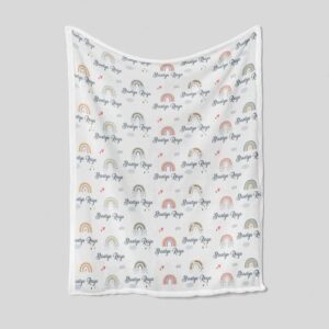 Custom Rainbow Quilt Blanket - With Name, Suitable for Home Decoration or Perfect for Bedroom Decor
