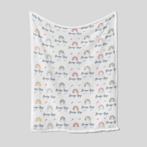 Custom Rainbow Quilt Blanket - With Name, Suitable for Home Decoration or Perfect for Bedroom Decor