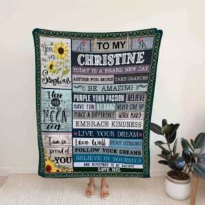 Custom Vintage Sunflower Quilt Blanket For Daughter - Great for Home Decoration