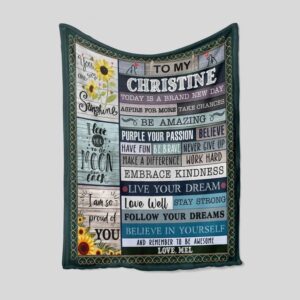 Custom Vintage Sunflower Quilt Blanket For Daughter - Great for Home Decoration