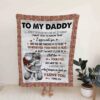 Custom Warming Hug Quilt Blanket For Father - Sofa Blanket