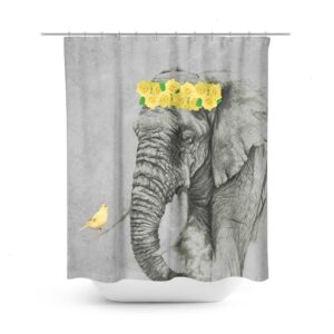 Elephant Shower Curtain for Bathroom Decor, Home Decor