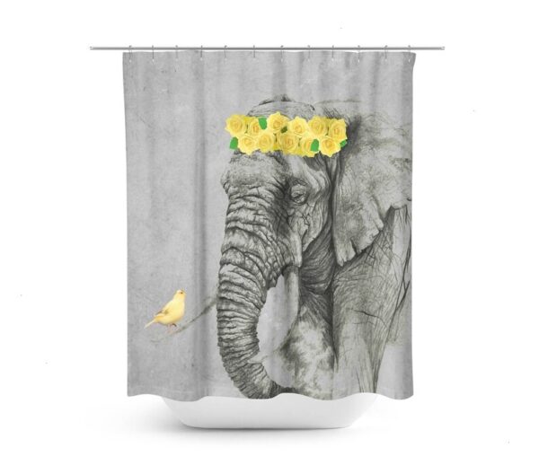 Elephant Shower Curtain for Bathroom Decor, Home Decor