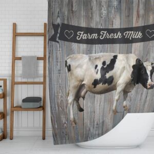 Farmhouse Cow Shower Curtain for Bathroom Decor, Home Decor
