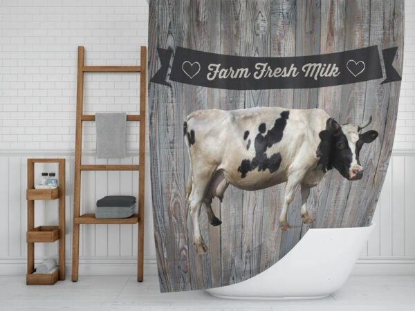 Farmhouse Cow Shower Curtain for Bathroom Decor, Home Decor