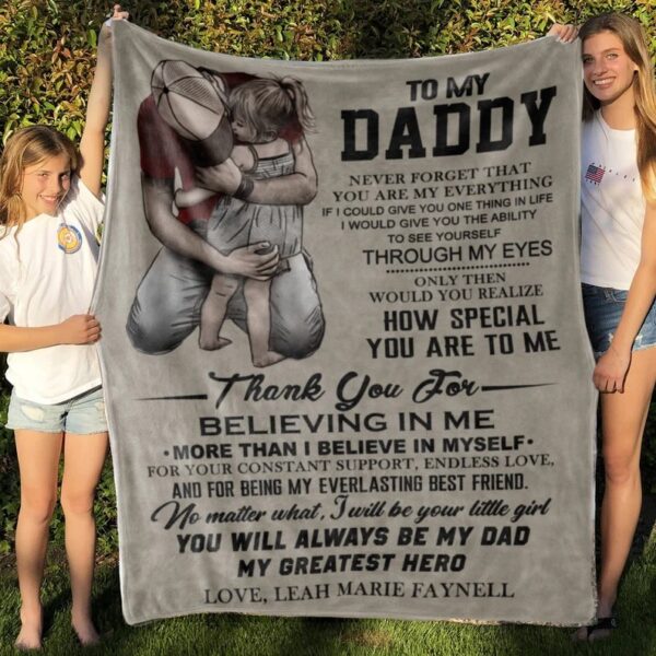 Father and Daughter Personalized Quilt Blanket - Great for Home Decoration