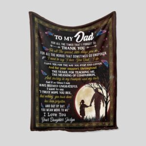 Father and Daughter Quilt Blanket For Dad - Home Decoration