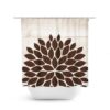 Flower Shower Curtain, Beige Bathroom Decor, Farmhouse Bathroom, Girl Bathroom, Tan Shower Curtain, Brown Bathtub Curtain