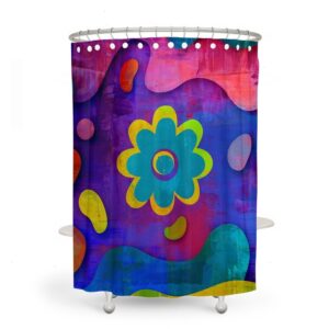 Get Happy Boho Shower Curtain for Bathroom Decor, Home Decor