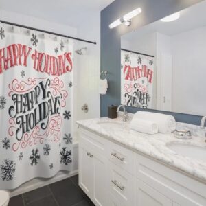 Happy Holidays - Christmas - Shower Curtain