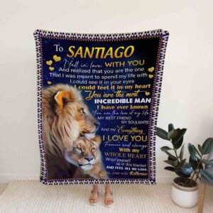 Heart and Lion Quilt Blanket - Personalized Family Gift