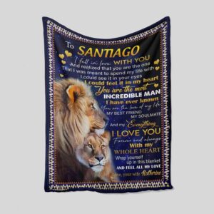 Heart and Lion Quilt Blanket - Personalized Family Gift