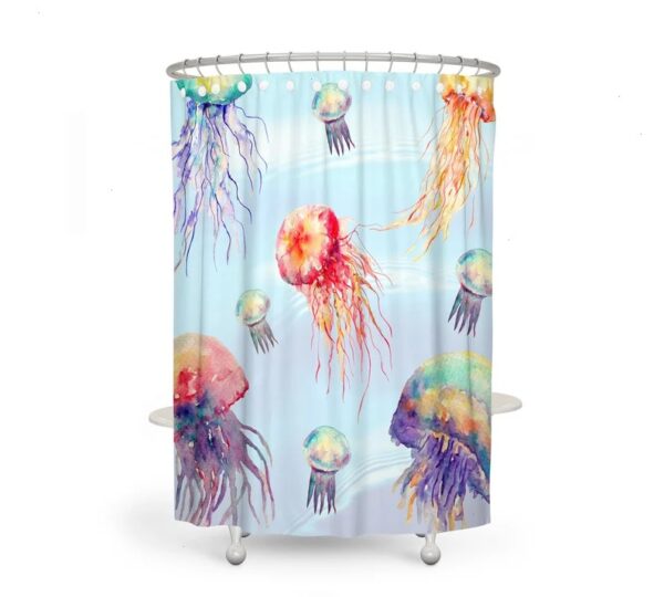 Jelly Fish Shower Curtain Bathroom Decor