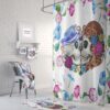 Kissing Skulls Shower Curtain for Bathroom Decor, Home Decor