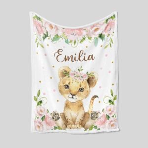 Lion and Flower Quilt Blanket - Family Gift for Home Decoration
