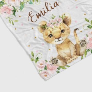 Lion and Flower Quilt Blanket - Family Gift for Home Decoration