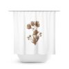 Minimalist Bathroom, Farmhouse Bathroom Decor, Flowers Shower Curtain, Flower Bath Curtain, Brown Bathroom