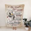 Moon and Night Sky Personalized Quilt Blanket For Daughter - Bedroom Decor