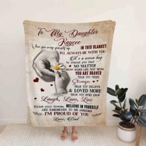 Moon and Night Sky Personalized Quilt Blanket For Daughter - Bedroom Decor