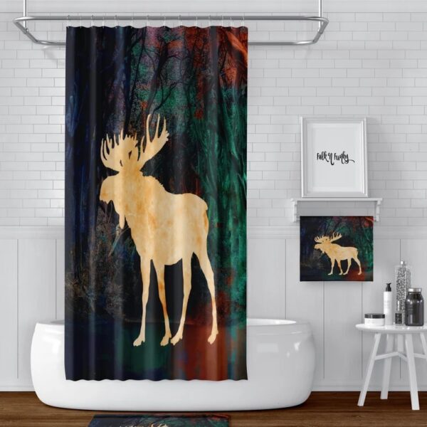 Moose Shower Curtain for Bathroom Decor, Home Decor